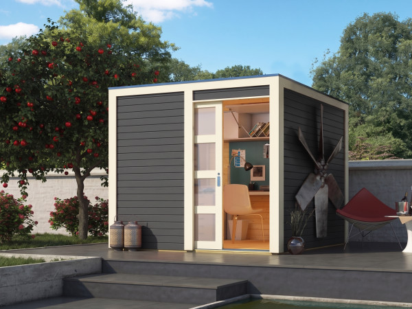 Tuinhuis Qubic-Cubino 19 mm terragrijs