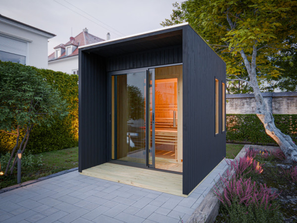 Tuinhuis Eudora 1 zwart SPARSET 9kW BiOven en ext. Ctrl