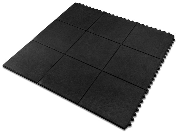 Insteeksysteem voor rubberen tegels