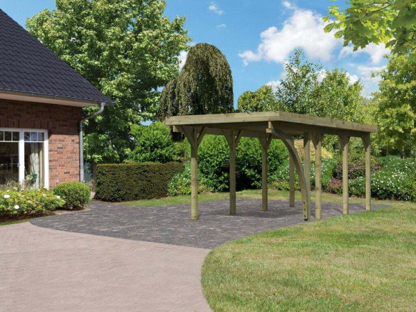Carport Single 2 CLASSIC incl. toog, incl. 0,5 mm stalen dakplaat