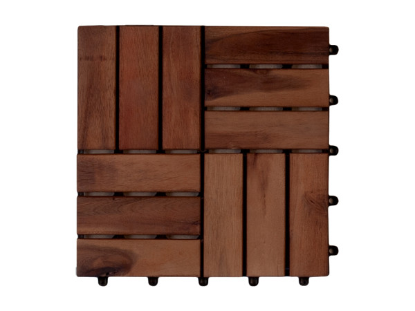 Terrastegel acaciahouten tegel donker geolied