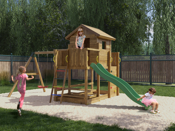 Steltenhuis Marsdruk geïmpregneerd incl. glijbaan groente