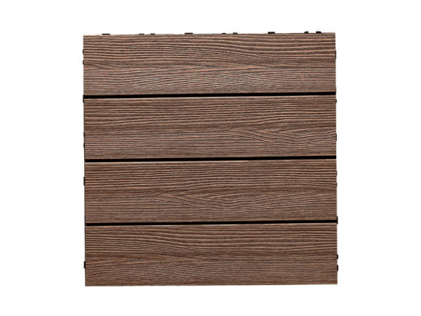 Composiet vlondertegel in houtlook bruin