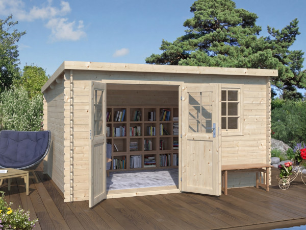 Tuinhuis blokhut CA2981 28 mm onbehandeld