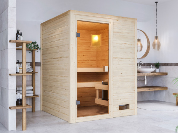 Karibu massief houten sauna Sophie 1