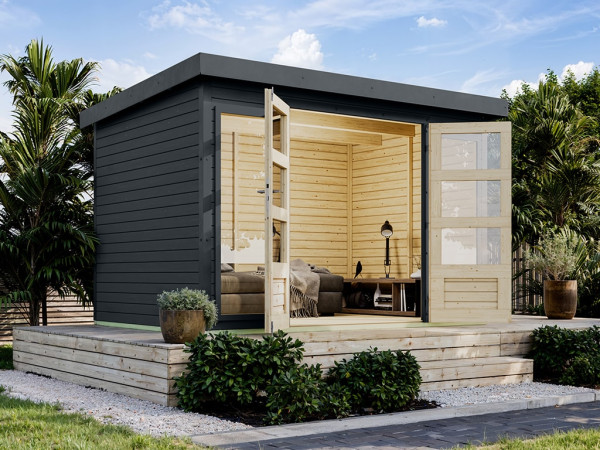 Tuinhuis Hybridgartenhaus Hera 4 19 mm antraciet