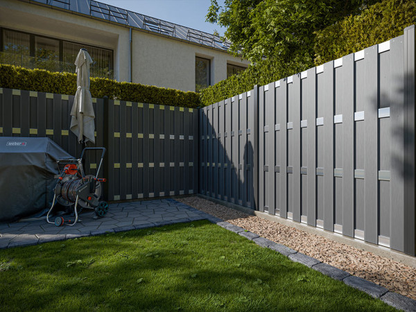 Composiet schutting DIY-voordeelset lichtgrijs