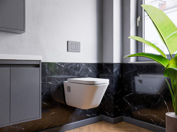 Wandpanelen RenoVario Carrara marmer zwart tegel