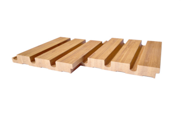 Bamboe gevelbekleding voor buiten - natuurlijk bruin, 290 x 14 x 1,8 cm