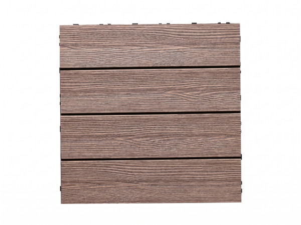 Composiet vlondertegel in houtlook teak