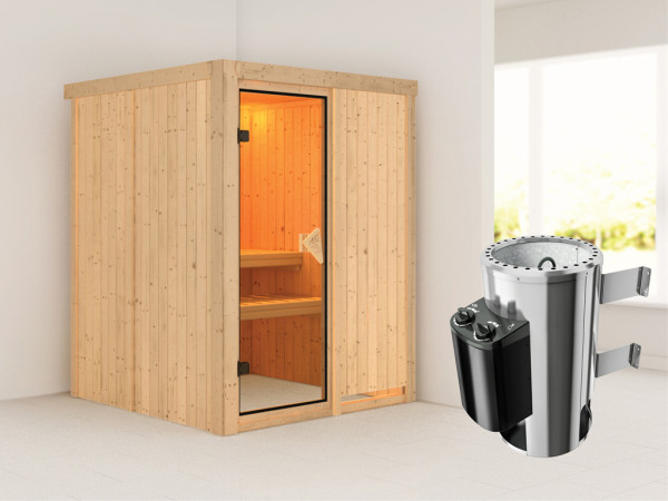 Systeemsauna Minja incl. Plug & Play saunakachel besturing