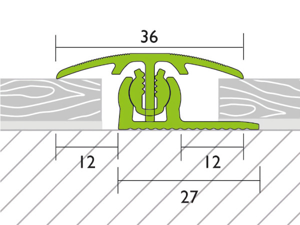 Overgangsprofiel PROVARIO Universal Roestvrij Staal V2A Geborsteld