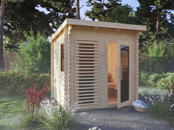 Saunahuis Layla VOORDEELSET incl. 9 kW saunakachel met geïntegreerde besturing