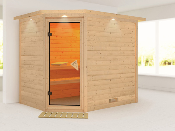 Massieve sauna Tanami met dakkraag