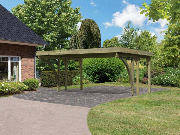 Carport dubbel 1 CLASSIC incl. 2 toegangsbogen