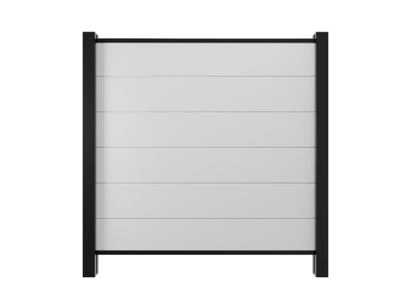 Tuinafscheiding, zichtscherm, PVC-steeksysteem, wit