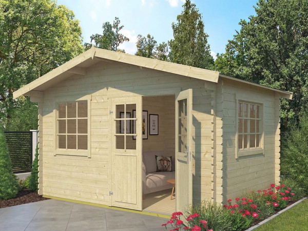 Tuinhuis blokhut Keila 34 mm onbehandeld