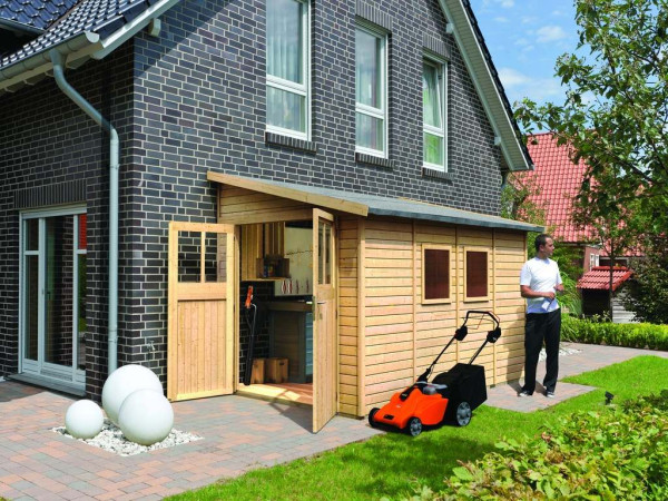 Tuinhuisje aanbouw Bomlitz 4 19 mm natuurlijke afwerking