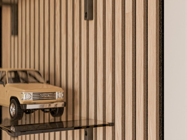 Akoestische panelen wandbekleding Light Oak