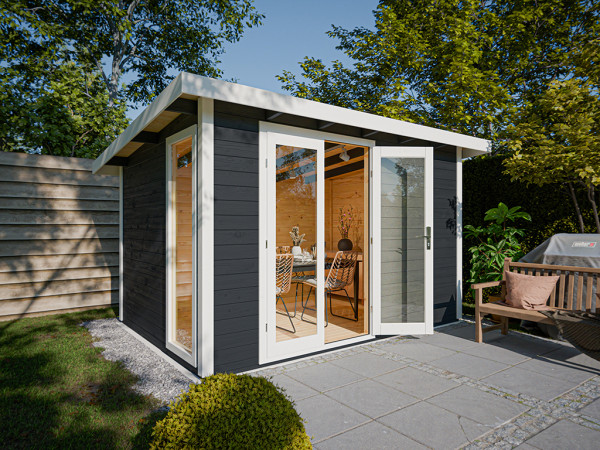 Tuinkantoor Karvo 1 28 mm antraciet/wit
