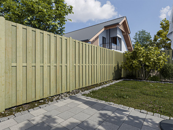 Pinus plank omheining DIY kit grenen KDI groen