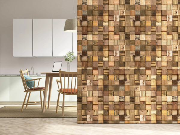 Wandbekleding teak Edelweiss