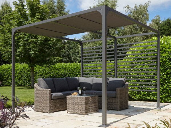 Aluminium pergola "Florence 3x3" donkergrijs