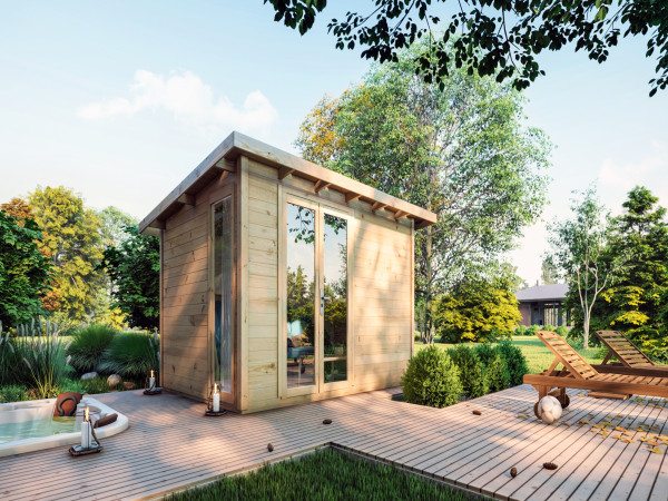 Tuinhuis Homeoffice Karvo 1 28 mm onbehandeld