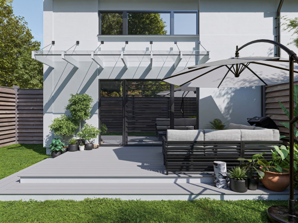Terrasplank WPC ProFi One Silver Ash massief profiel