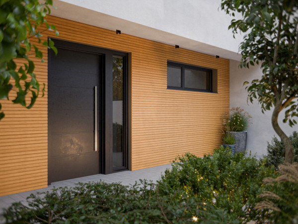 Bamboe gevelbekleding voor buiten - natuurlijk bruin, 290 x 14 x 1,8 cm