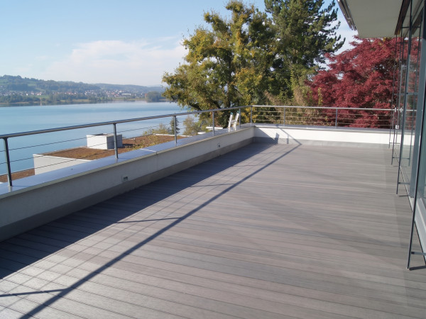 Terrasplank WPC Fun Deck Ultrashield Dark Grey co-geëxtrudeerd holle profiel