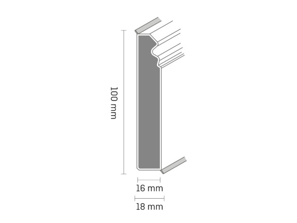 Plint Hamburg stijl wit