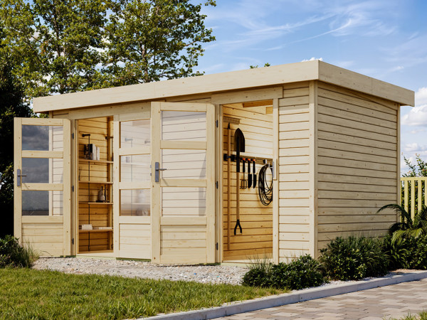 Tuinhuis Nordhorn tweeruimtes 19 mm onbehandeld