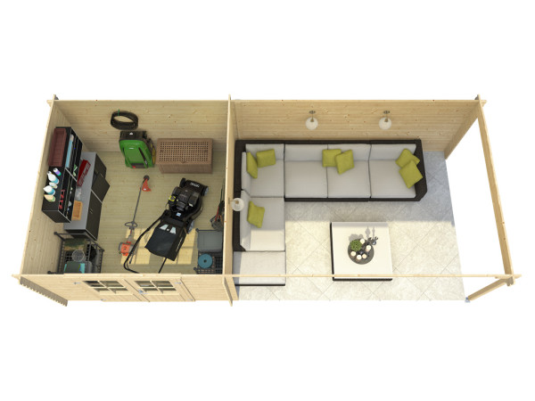 Blokhut St. Louis Exclusief 28 mm met 4 m verlenging